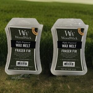 Yankee Candle WoodWick FRASER FIR Fragrance Wax Warmer‎ Melts 2 Pack